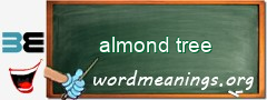 WordMeaning blackboard for almond tree